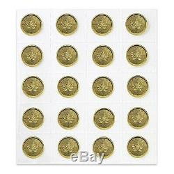 2020 1/20 oz Canadian Gold Maple Leaf $1 Coin. 9999 Fine BU (Sealed)