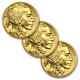 2020 1 Oz Gold Buffalo Coin Bu Lot Of 3 Coins. 9999 Fine Gold Us