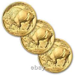 2020 1 oz Gold Buffalo Coin BU Lot of 3 Coins. 9999 Fine Gold US