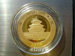 2020 30 gram. 999 fine China Gold Panda Round Coin 500 Yuan Very Hard to find