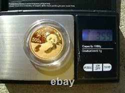 2020 30 gram. 999 fine China Gold Panda Round Coin 500 Yuan Very Hard to find