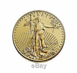 2020 $5 1/10 oz American Gold Eagle Coin. 917 fine BU US Mint