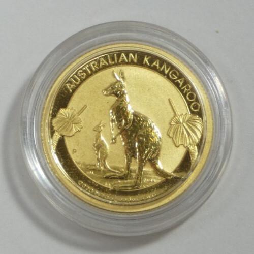 2020 Australia $15 Gold Kangaroo 1/10oz. 9999 Fine Gold In Capsule