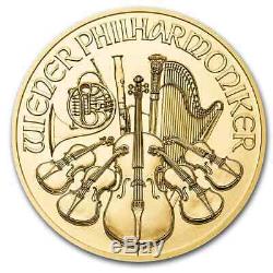 2020 Austria 100 Euros 1 oz Gold Philharmonic. 9999 Fine Gold BU