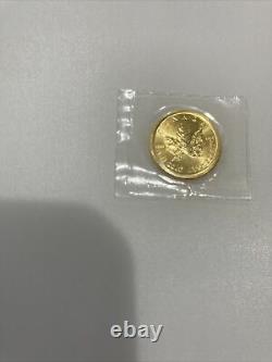 2020 Canada Gold Maple Leaf $5 1/10 oz Coin. 9999 Fine RCM Mint Sealed BU