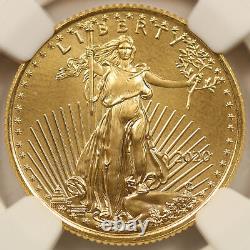 2020 Gold American Eagle $10 NGC MS69 1/4oz. 9999 Fine