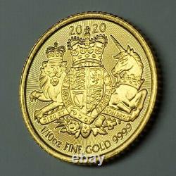 2020 Great Britain 1/10th Oz Fine Gold. 9999 The Royal Arms