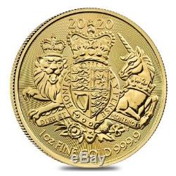 2020 Great Britain 1 oz Gold Royal Arms Coin. 9999 Fine BU