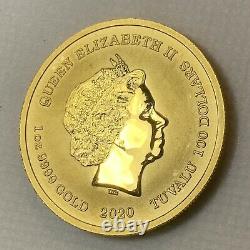 2020 Homer Simpson $100 1oz. 9999 FINE SOLID GOLD BULLION COIN