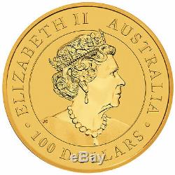 2020-P $100 1oz Australian Gold Kangaroo. 9999 Fine BU Perth Mint