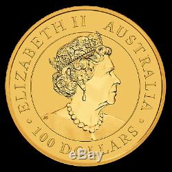 2020 Perth Mint 1 oz Gold Australian Kangaroo $100 Gold Coin. 9999 Fine BU