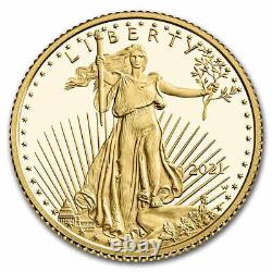 2021 1/10 oz American Eagle Gold Coin Type 1 0.9167 Fine Gold