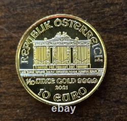 2021 1/10 oz Austrian Philharmonic Gold Coin (BU) 9999 Fine 2021 1/10 oz Austrian Philharmonic Gold Coin (BU) 9999 Fine