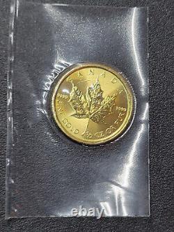 2021 1/2 oz Canadian Gold Maple Leaf $20 Coin. 9999 Fine BU (Sealed)