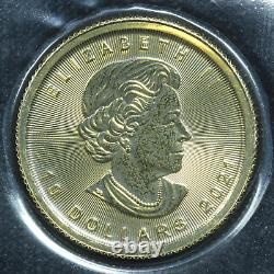 2021 1/4 oz 10$ Canadian Maple Leaf. 9999 Fine Gold Coin Sealed