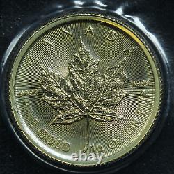2021 1/4 oz 10$ Canadian Maple Leaf. 9999 Fine Gold Coin Sealed