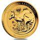 2021 1/4 Oz Australian Gold Kangaroo Perth Mint Coin. 9999 Fine Bu In Cap