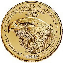 2021 1/4OZ Ounce Gold Piece Fine American Eagle Type 2 Reverse Bullion $10 Coin