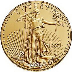 2021 1/4OZ Ounce Gold Piece Fine American Eagle Type 2 Reverse Bullion $10 Coin