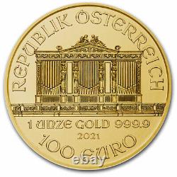 2021 1 oz Austrian Gold Philharmonic Coin BU. 9999 Fine Gold