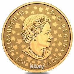 2021 1 oz Canadian Piedfort Gold Maple Leaf Celebration Coin. 9999 Fine withBox &