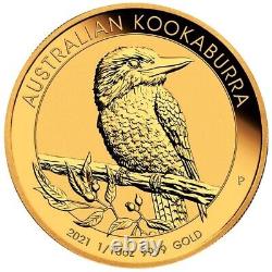 2021 $15 Australian Gold Kookaburra 1/10 oz. 9999 Fine BU