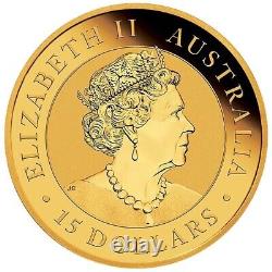 2021 $15 Australian Gold Kookaburra 1/10 oz. 9999 Fine BU