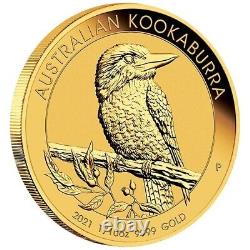 2021 $15 Australian Gold Kookaburra 1/10 oz. 9999 Fine BU