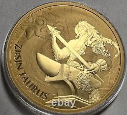 2021 1oz South Korean Gold Coin ZISIN Taurus-500 Mint. 999 Fine 1 Clay KOMSCO