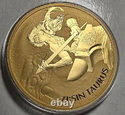 2021 1oz South Korean Gold Coin ZISIN Taurus-500 Mint. 999 Fine 1 Clay KOMSCO