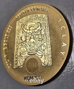 2021 1oz South Korean Gold Coin ZISIN Taurus-500 Mint. 999 Fine 1 Clay KOMSCO