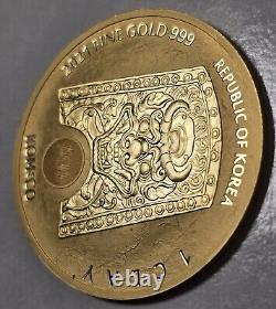 2021 1oz South Korean Gold Coin ZISIN Taurus-500 Mint. 999 Fine 1 Clay KOMSCO