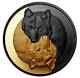 2021 $20 Fine Silver Coin Black And Gold The Grey Wolf