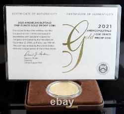 2021 $50 American 9999 Fine Gold Buffalo Proof Coin withBox & COA