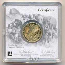 2021 Armenia 1 Gram Gold Noah's Ark-9999 Fine Gold In Specialized Holder-free Sh