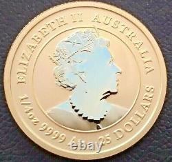 2021 Australia P 1/4 oz. Gold Lunar Series III Year of the Ox. 9999 Fine Gold