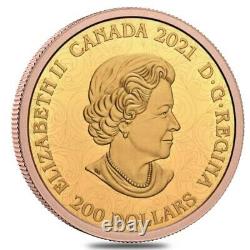 2021 Canada 1 oz Proof Gold Treasure Coin with Pink Diamonds. 9999 Fine withBox &