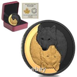 2021 Canada 1 oz Silver The Grey Wolf Black and Gold Coin Series. 9999 Fine