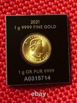 2021 Canada'MapleGram' Fine Gold 50c Coin in Certified Card