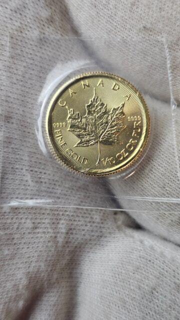 2021 Canadian Maple 1/10 Oz Gold $5 Coin. 9999 Fine Mint Sealed
