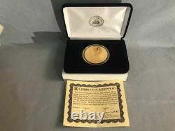 2021 Cook Island $25 Saint Coin 1200mg of. 9999 FINE GOLD 58mm Wide withBox & COA