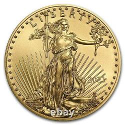 2021 Gold American Eagle 1/10 Troy oz Fine Gold USA Capsuled PRE-SALE BU Coin