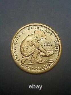 2021 Gold Bullion 999 Fine 24kt 1/10 Oz American Prospector Gold & Gems Colorado