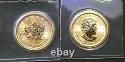 2021 Gold Canadian Maple Leaf 1/10 oz. Fine Gold. 9999 Gem Brilliant