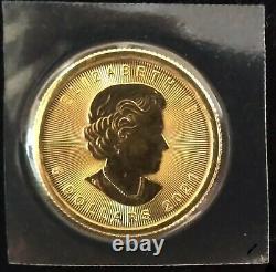 2021 Gold Canadian Maple Leaf 1/10 oz. Fine Gold. 9999 Gem Brilliant