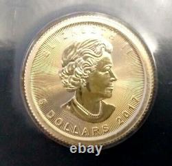 2021 Gold Canadian Maple Leaf 1/10 oz. Fine Gold. 9999 Gem Brilliant