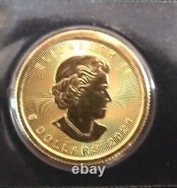 2021 Gold Canadian Maple Leaf 1/10 oz. Fine Gold. 9999 Gem Brilliant