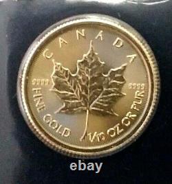 2021 Gold Canadian Maple Leaf 1/10 oz. Fine Gold. 9999 Gem Brilliant