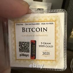 2021 Gold Coin 5 Gram Pure Gold Coin. 999 Solid Gold Bitcoin Commemorative Gold 2021 Gold Coin 5 Gram Pure Gold Coin. 999 Solid Gold Bitcoin Commemorative Gold
