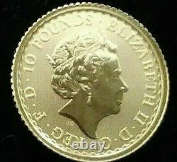 2021 Great Britain Gold Britannia 1/10th oz £10 Coin GEM BU. 9999 Fine Gold